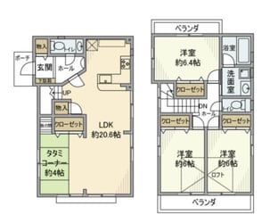 若宮2丁目戸建の物件間取画像